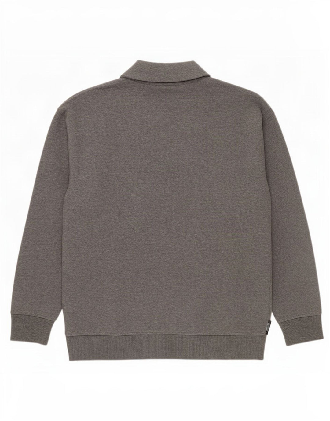 Vans Herren-Sweatshirt mit grafischem Reißverschluss und Rundhalsausschnitt, mittelgraue Baumwolle