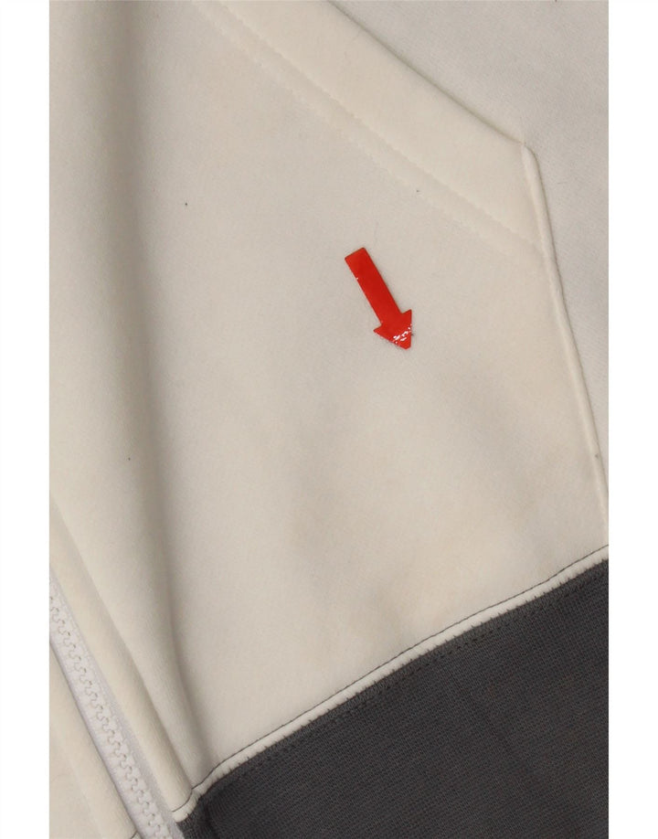 Nike Herren-Kapuzenpullover mit grafischem Reißverschluss und mittelgrauer Colourblock-Baumwolle
