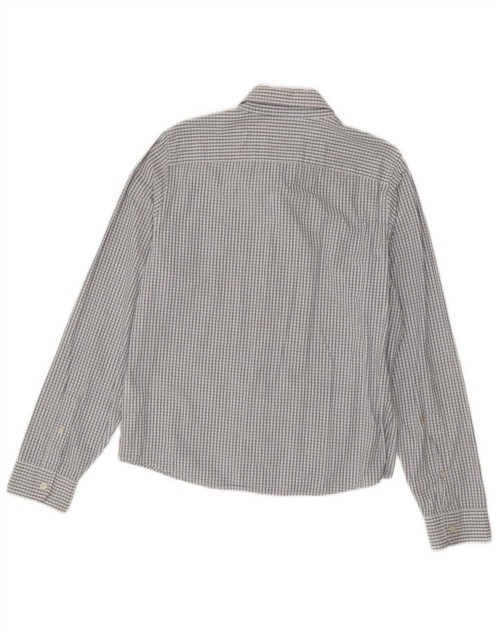 HOLLISTER Herrenhemd XL, blau kariert, Baumwolle