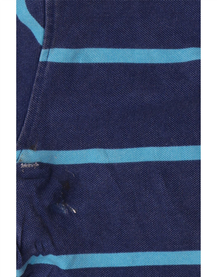 Crew Clothing Herren-Sweatshirt mit Reißverschluss am Hals, mittleres Marineblau gestreift