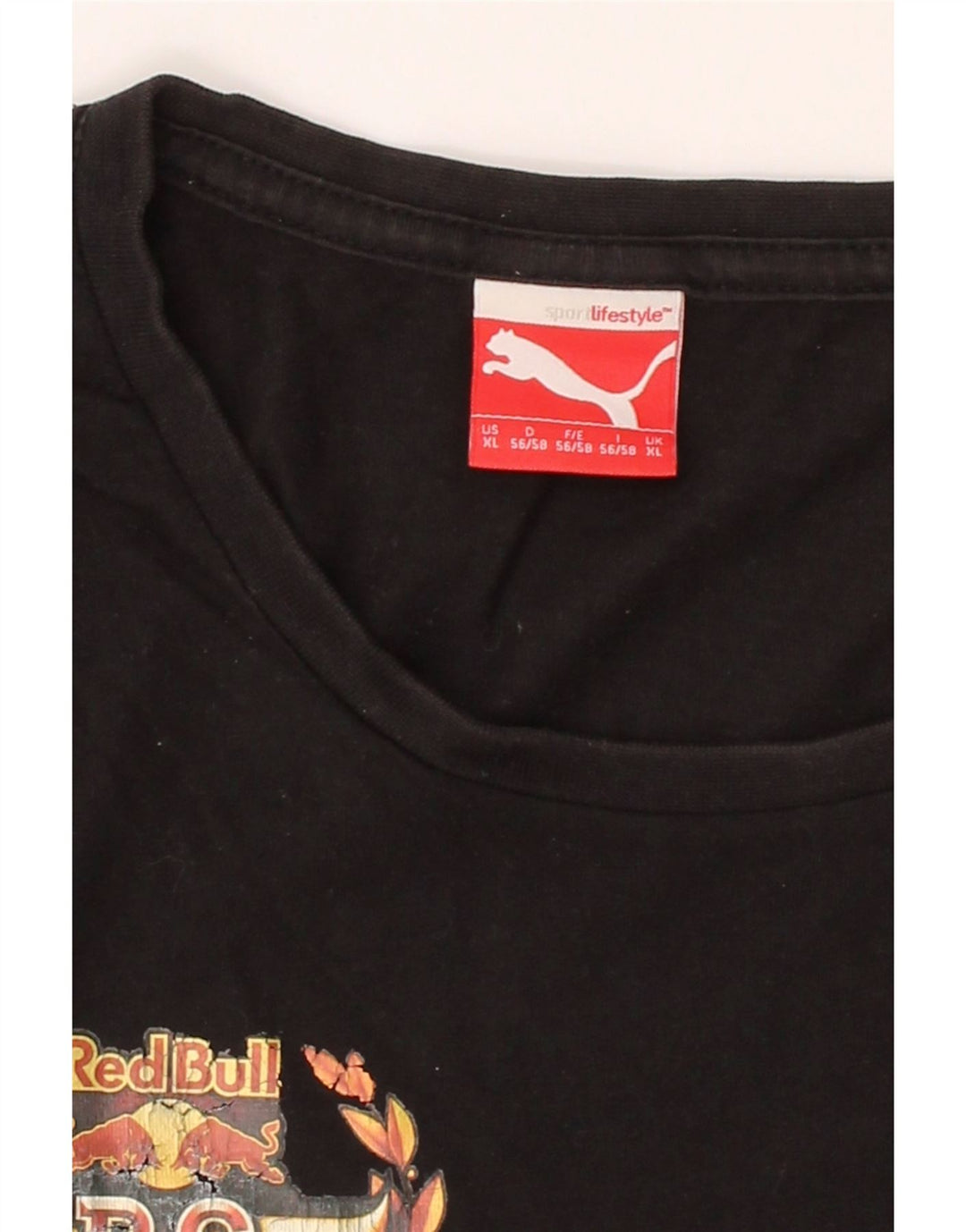 PUMA Mens T-Shirt Top XL Black Cotton Vintage Puma and Second-Hand Puma from Messina Hembry 