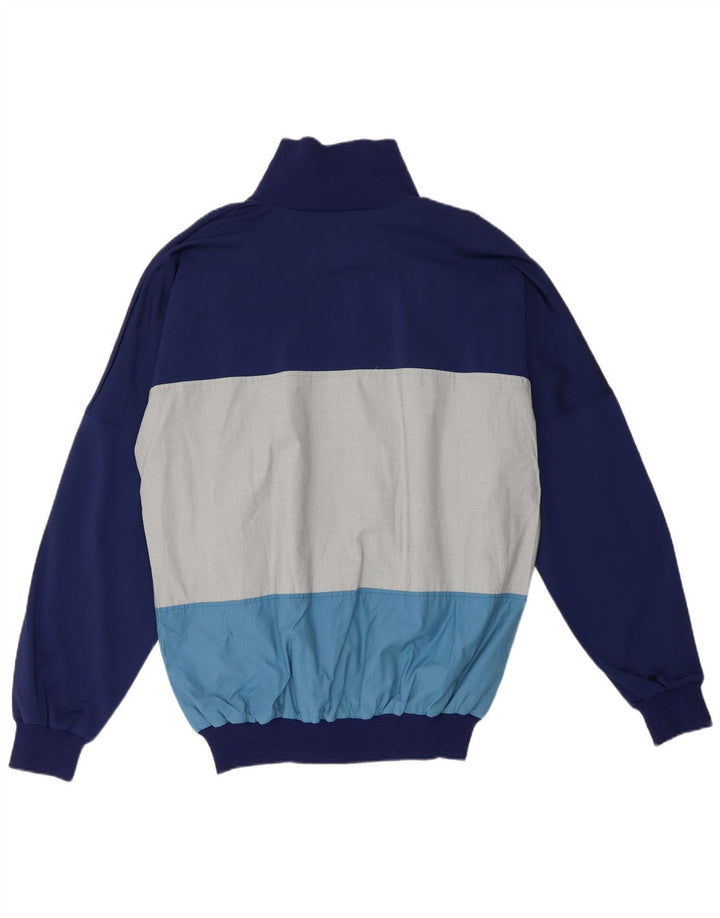 Vintage Herren-Trainingsanzug-Top-Jacke, großes mehrfarbiges Colourblock-Polyester