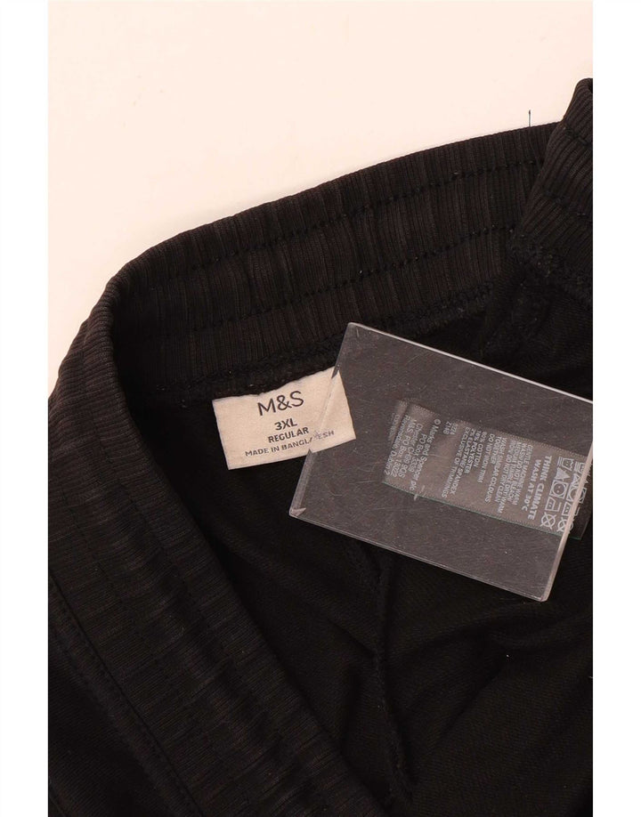Marks & Spencer Herren-Trainingshose, normal, 3XL, schwarze Baumwolle