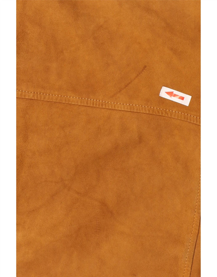 Burton Herren Wildleder Bomberjacke UK 38 Mittelbraunes Leder