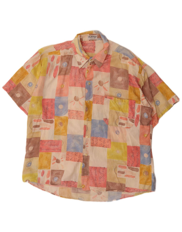 Vertigo Herren Kurzarmhemd 2XL Mehrfarbig Patchwork