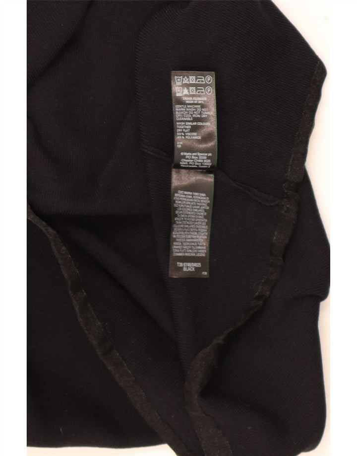 Marks & Spencer Damen Weste Top UK 12 Mittelschwarze Viskose