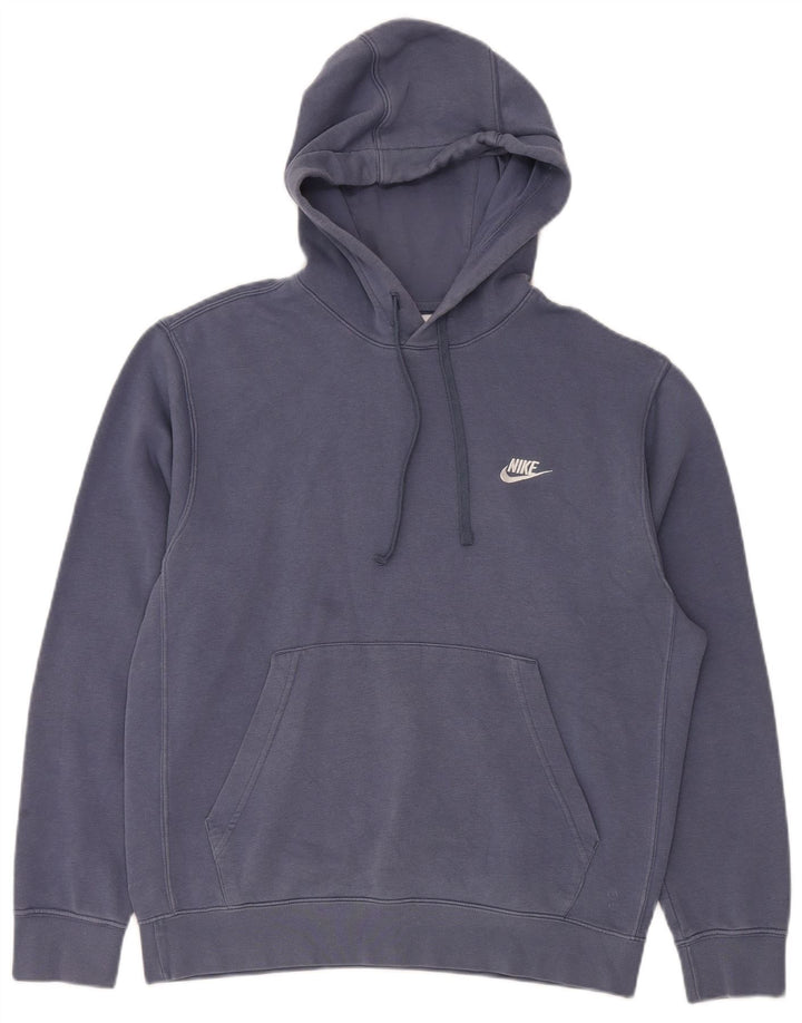 Nike Herren Kapuzenpullover aus mittelblauer Baumwolle