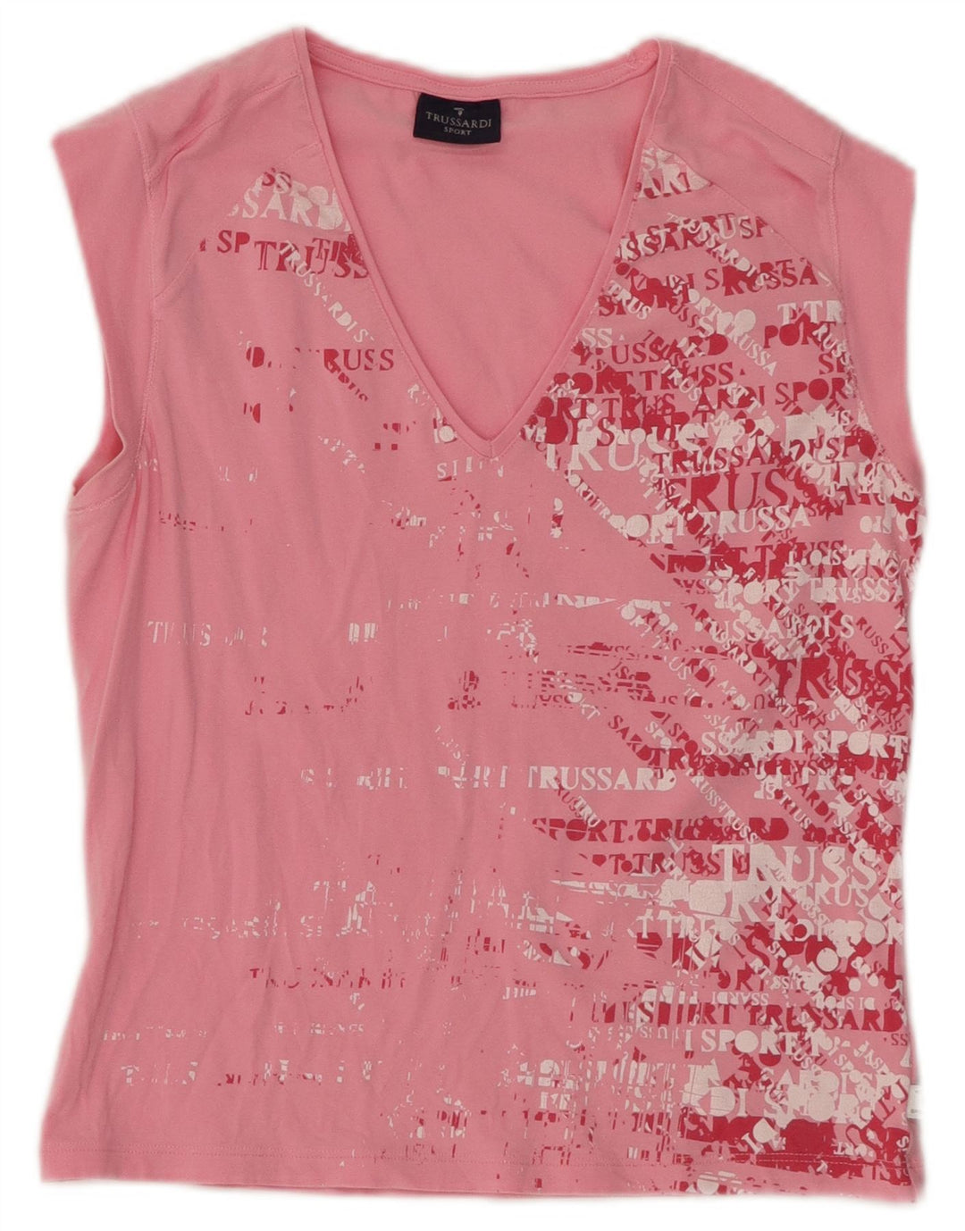 TRUSSARDI Grafik-T-Shirt-Oberteil für Mädchen, 11–12 Jahre, Größe L, Rosa