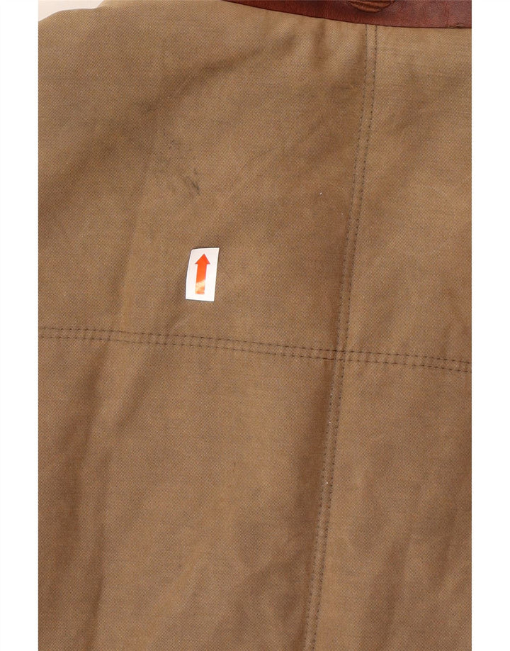 TIMBERLAND Mens Padded Jacket UK 36 Small Brown Cotton