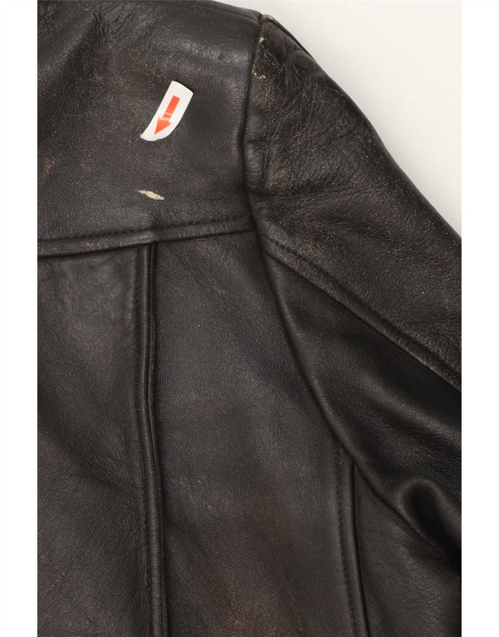 Vintage Herren Lederjacke UK 40 Large Schwarz