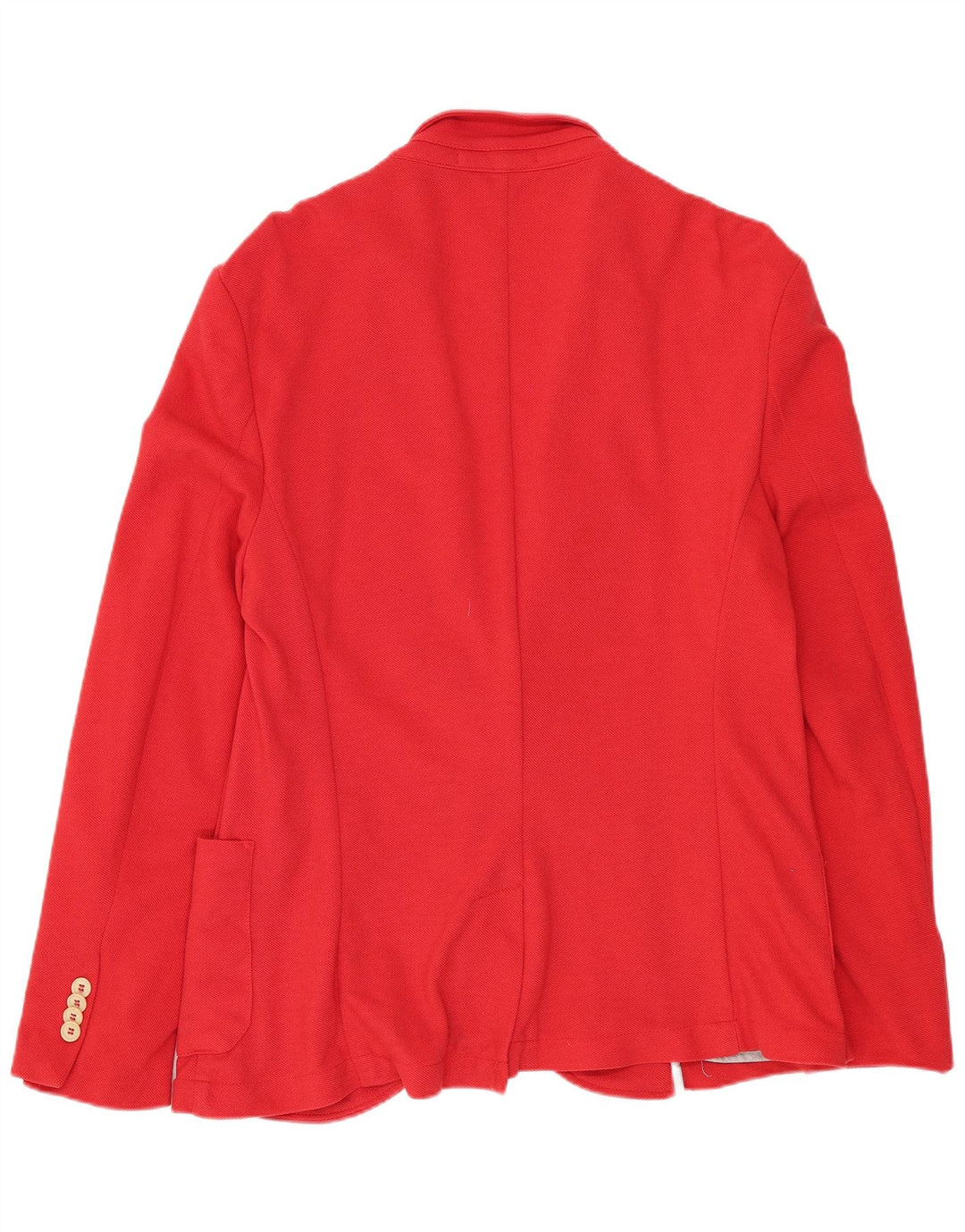 Zara Herren-Blazerjacke mit 2 Knöpfen, UK 40, große rote Baumwolle