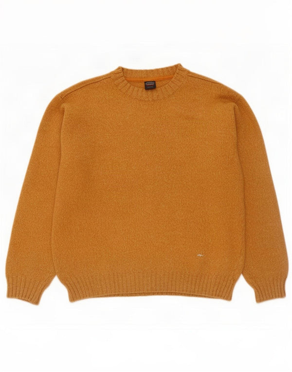 Paul & Shark Herren Rundhalspullover Pullover XL Orange Schurwolle