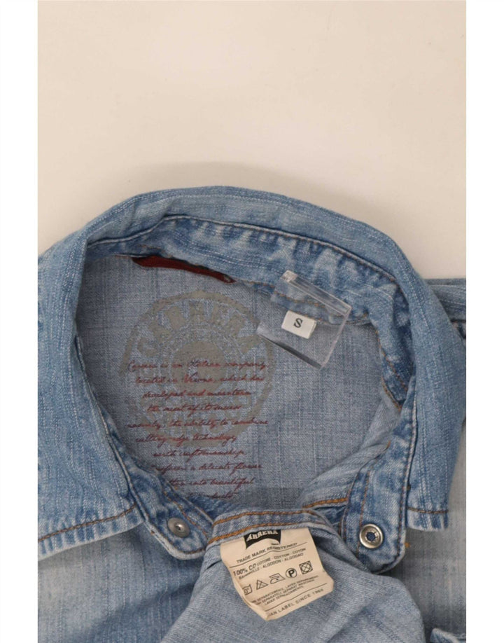 Carrera Herren-Jeanshemd, kleine blaue Baumwolle