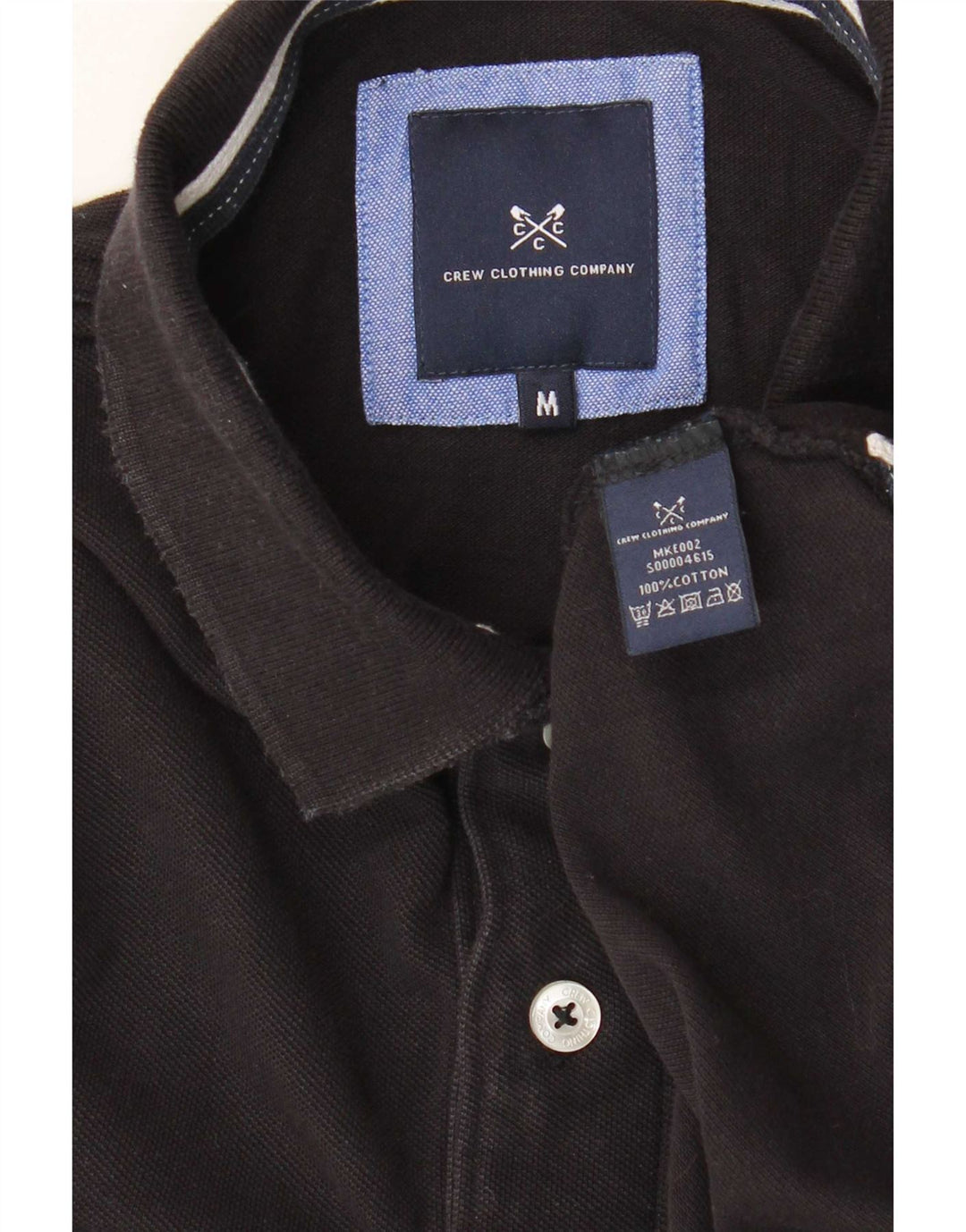 Crew Clothing Herren-Poloshirt aus mittelschwarzer Baumwolle