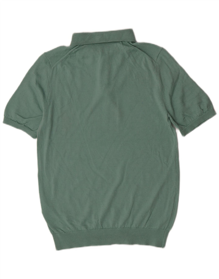 Reiss Herren-Poloshirt aus mittelgrüner Wolle
