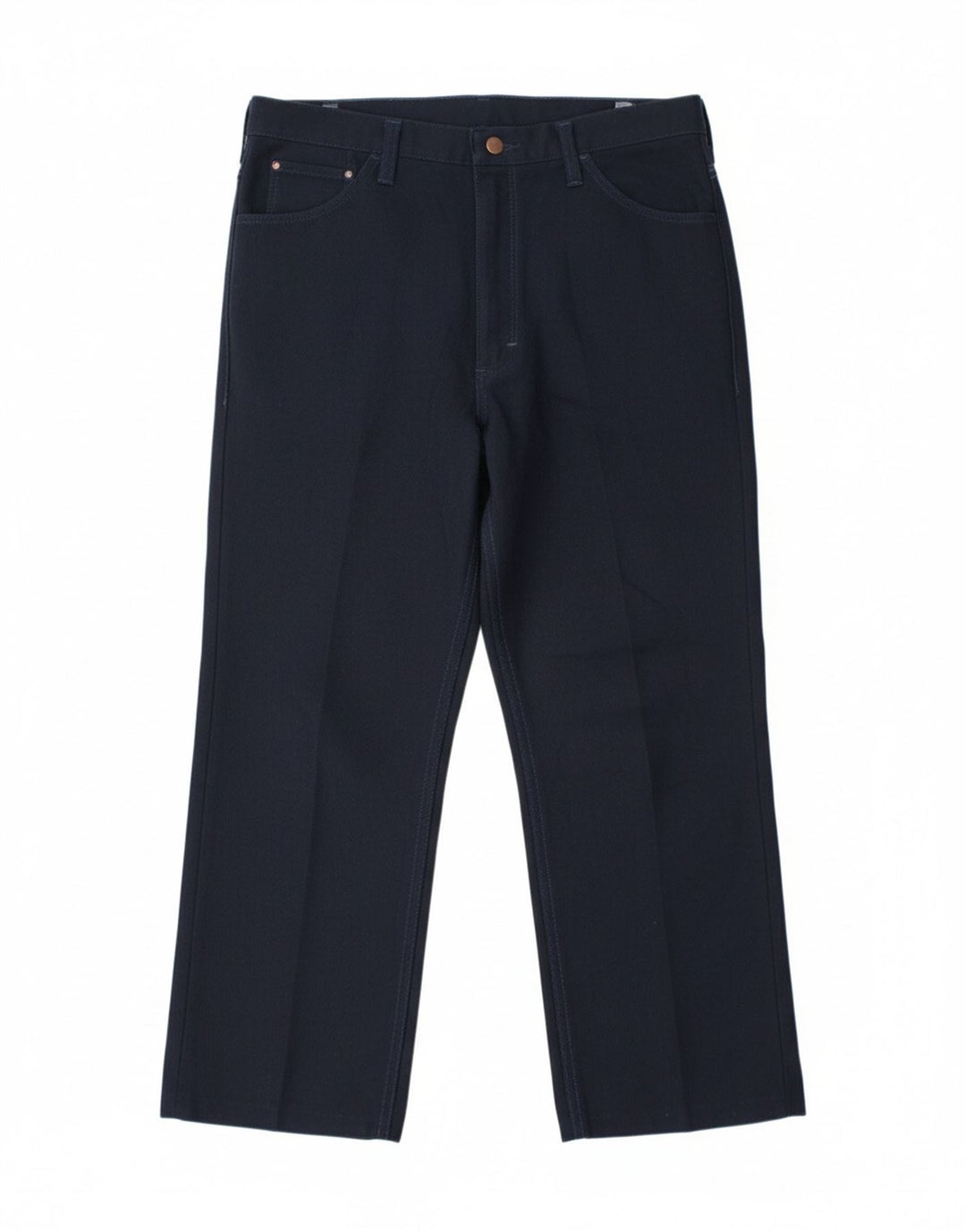 WRANGLER Mens Straight Cropped Trousers  W34 L24 Navy Blue