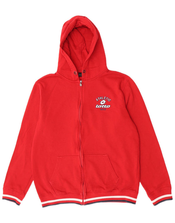 Lotto Damen-Kapuzenpullover mit Reißverschluss, XL, rote Baumwolle