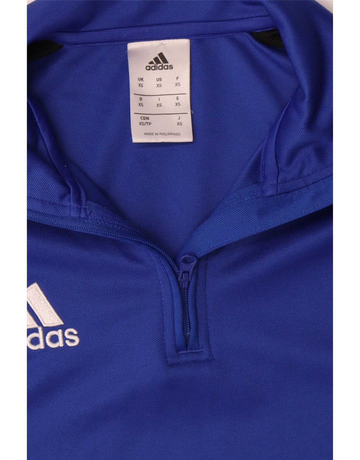 Adidas Herren Climalite Zip Neck Pullover Trainingsanzug Top XS Blau Farbblock