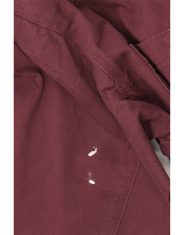 Wrangler Herren-Hemd, groß, Burgunderrot, Baumwolle