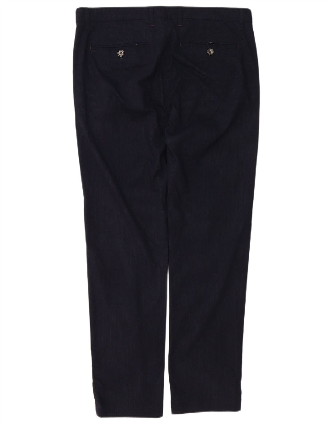 Ted Baker Slim Chino-Hose für Herren, W34, L32, marineblaues Nadelstreifen-Polyester