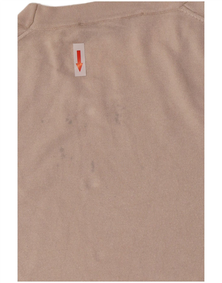 Zara Damen-Pullover mit Rundhalsausschnitt, Größe 44, Beige