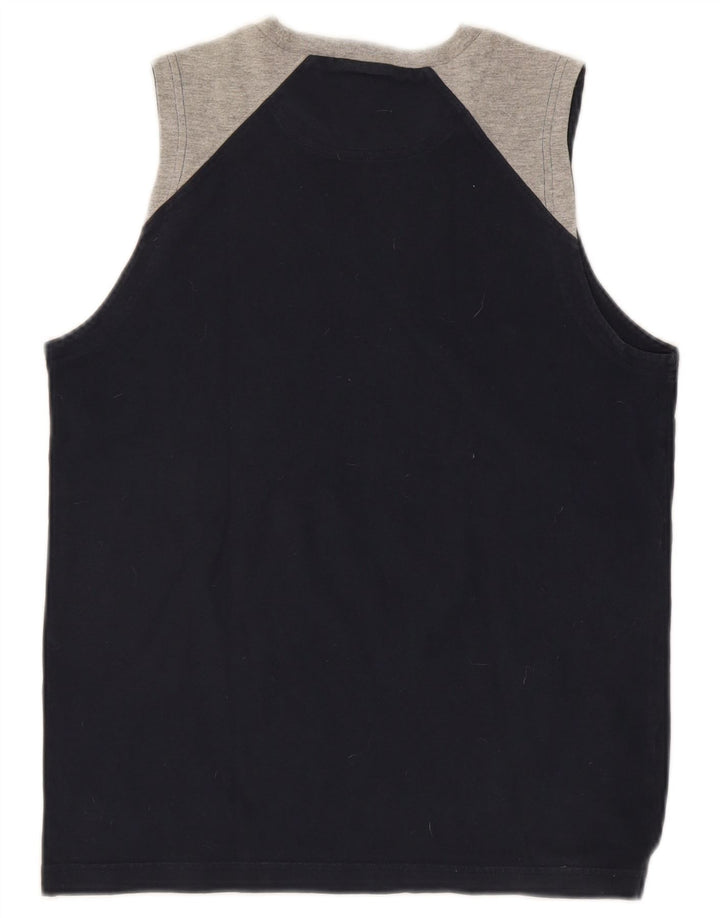 Champion Herren-Unterhemd mit Grafik, Größe S, Marineblau, Colourblock-Baumwolle