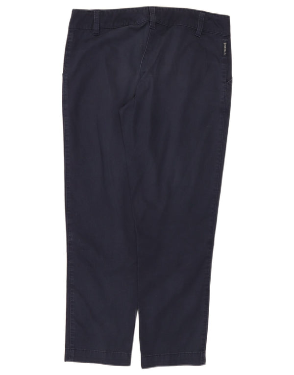 Armani Damen gerade Freizeithose W27 L25 marineblaue Baumwolle