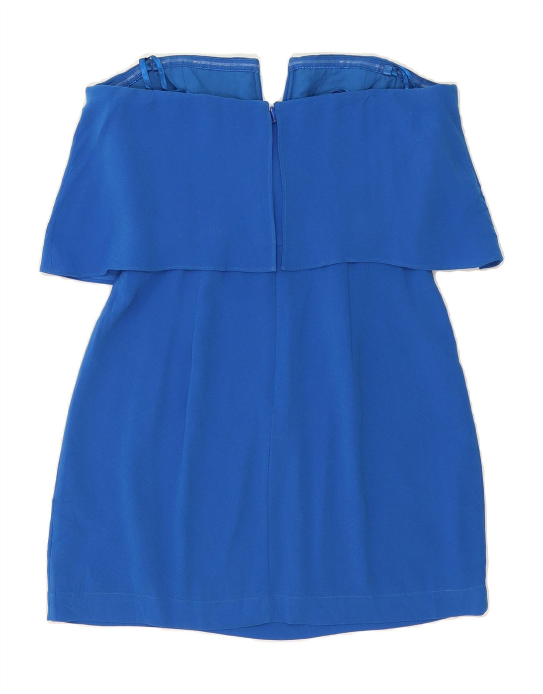BCBGMAXAZRIA Womens Off Shoulder Dress UK 8 Small Blue Acetate Vintage BCBGMAXAZRIA and Second-Hand BCBGMAXAZRIA from Messina Hembry 