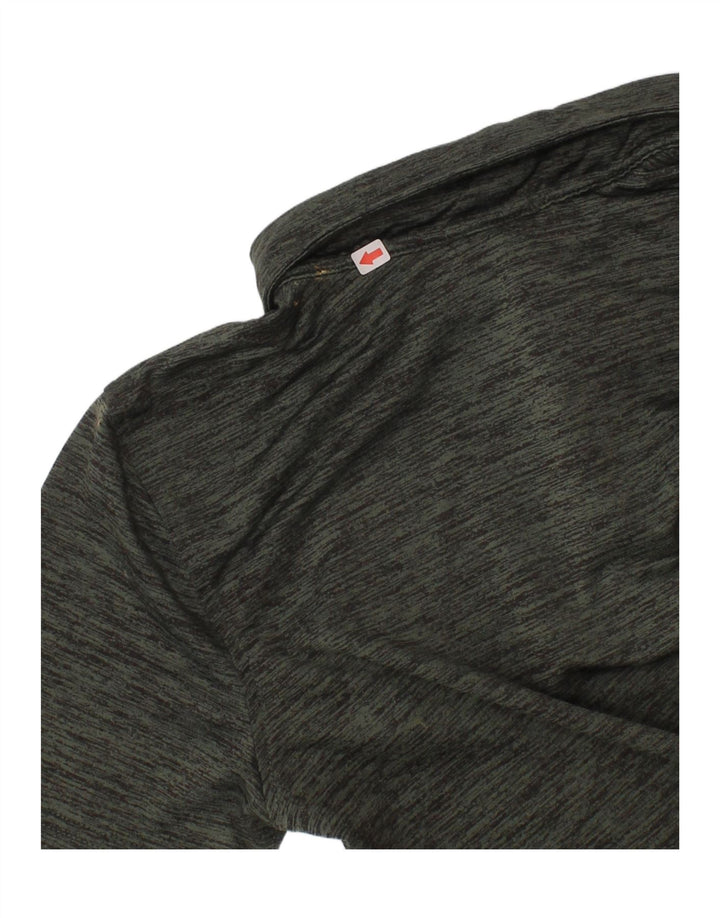 Puma Jungen-Poloshirt, 7–8 Jahre, klein, grün geflecktes Polyester
