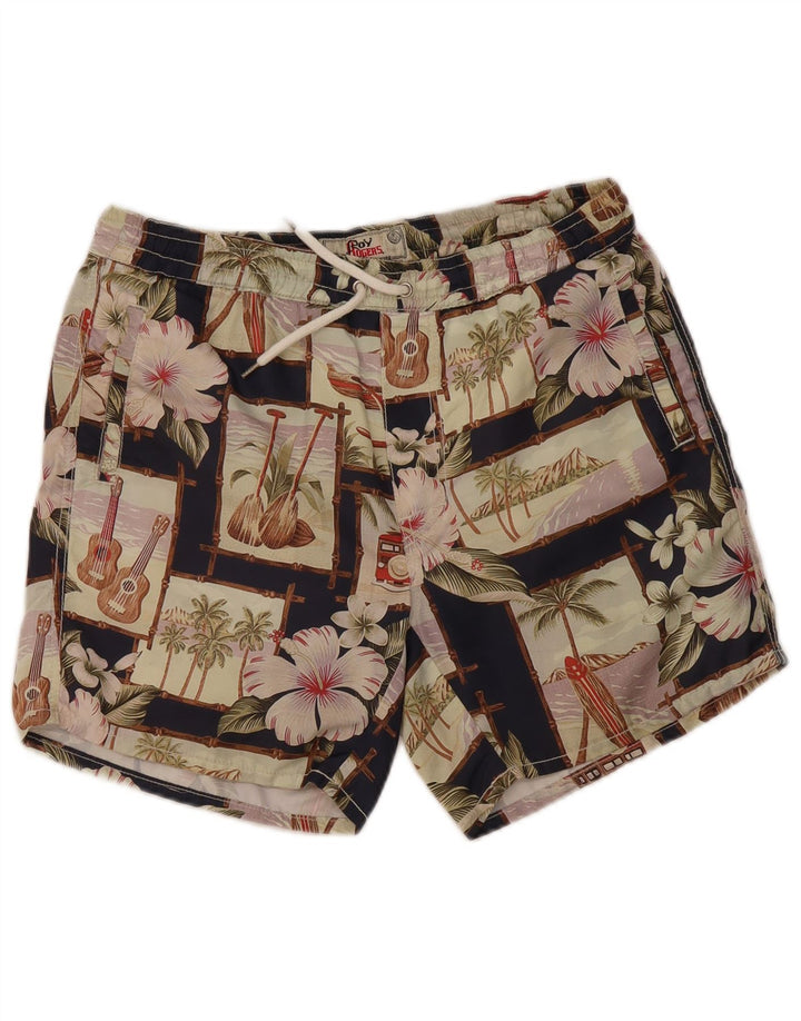 Roy Rogers Hawaii-Badeshorts für Herren, mittelgroß, mehrfarbig, Patchwork