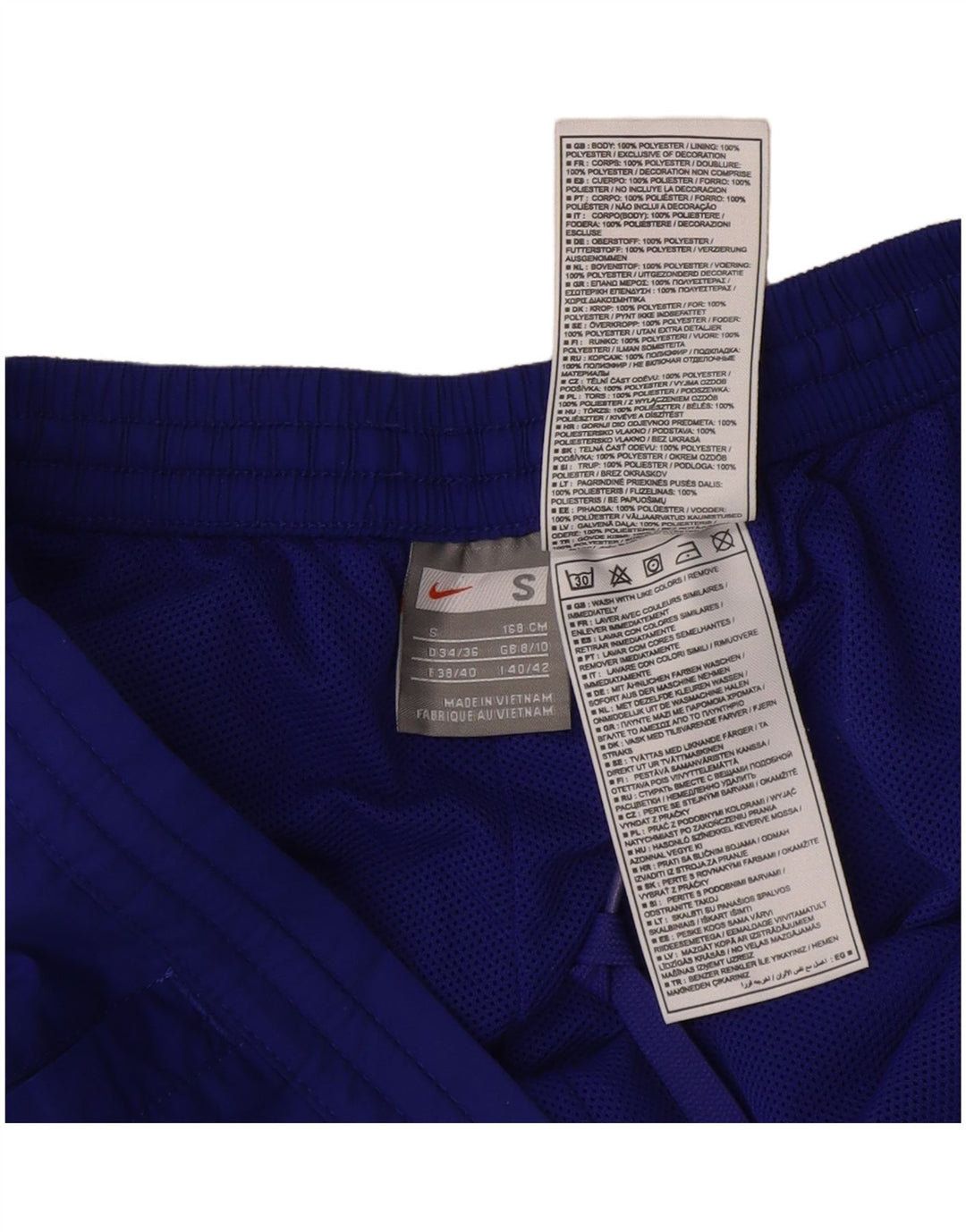 Nike Damen-Trainingshose, UK 8/10, Größe S, blau, Polyester