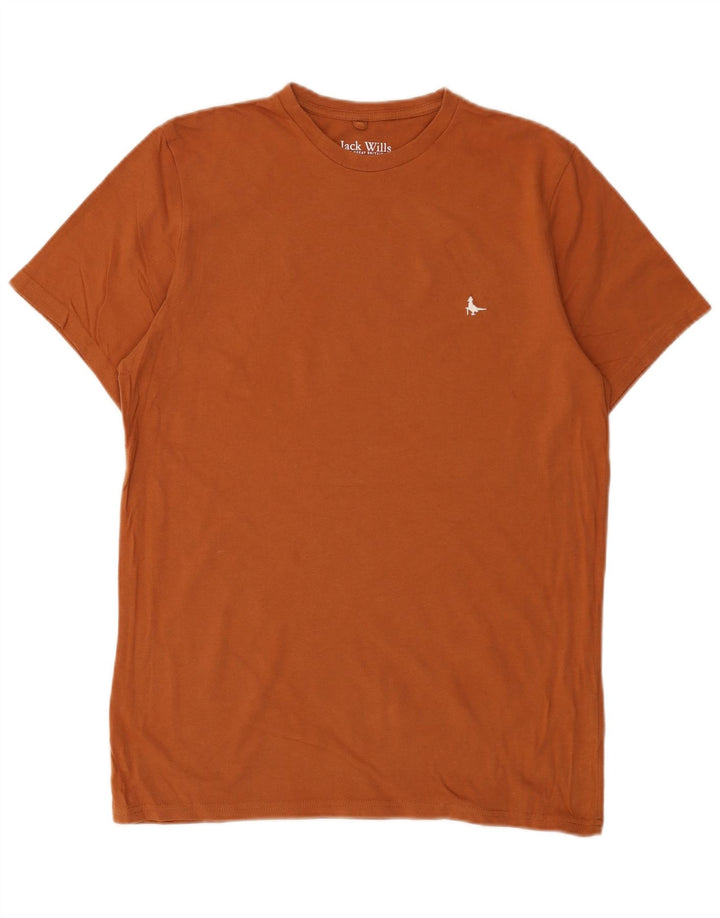 JACK WILLS Herren-T-Shirt mit klassischer Passform aus mittelbrauner Baumwolle