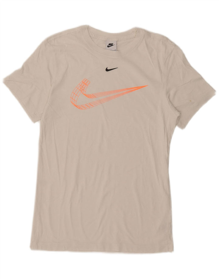 Nike Herren-T-Shirt mit Grafik, Größe S, weiße Baumwolle