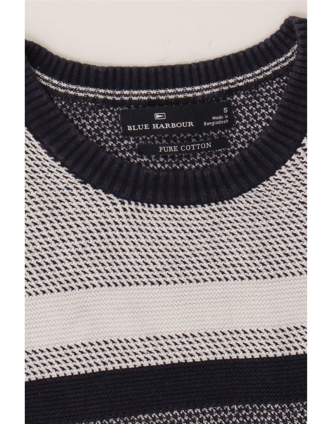Marks & Spencer Herren Blue Harbour Pullover mit Rundhalsausschnitt, Größe S, Marineblau