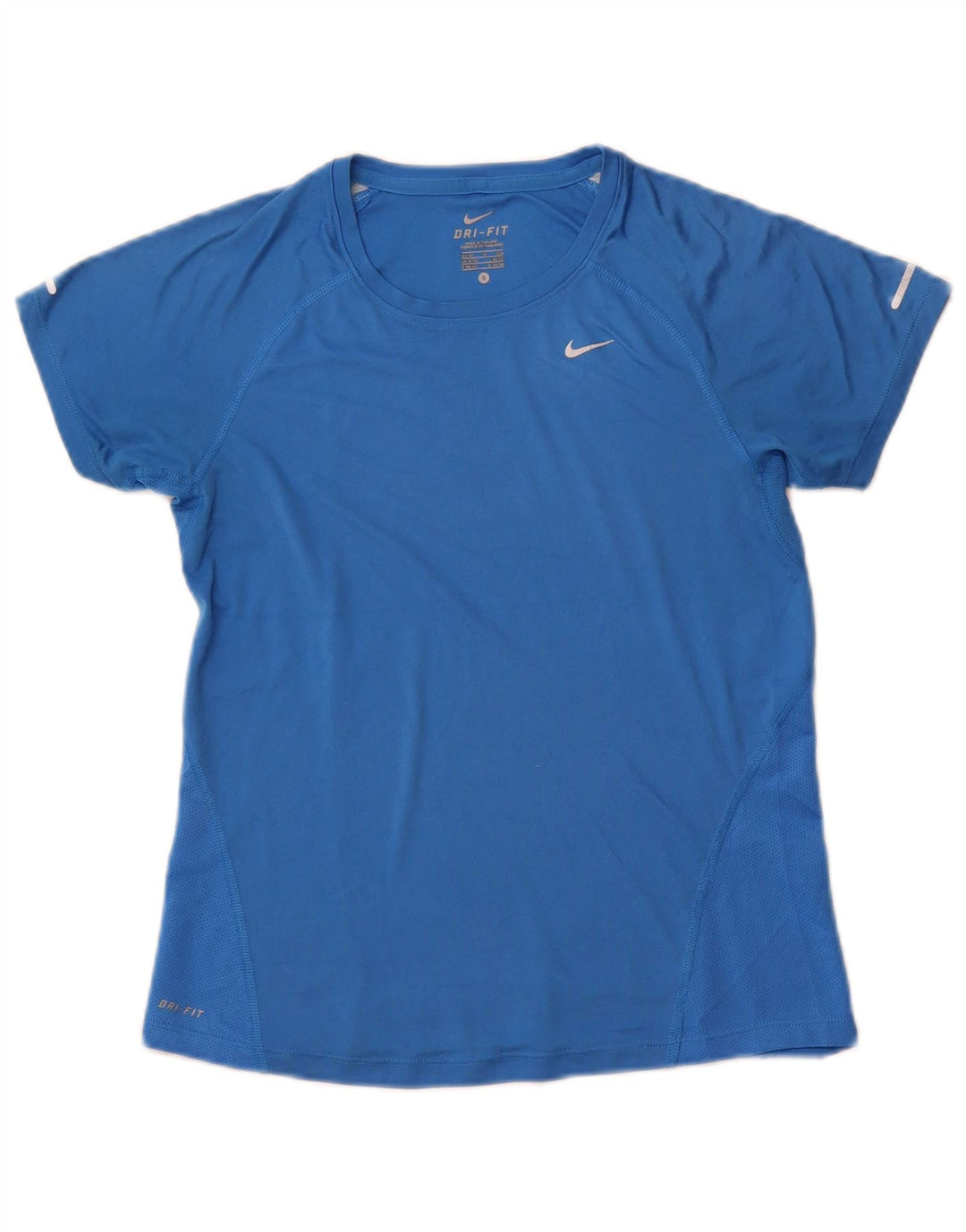 NIKE Damen Dri Fit T-Shirt Top UK 8/10 Small Blau Polyester Sport
