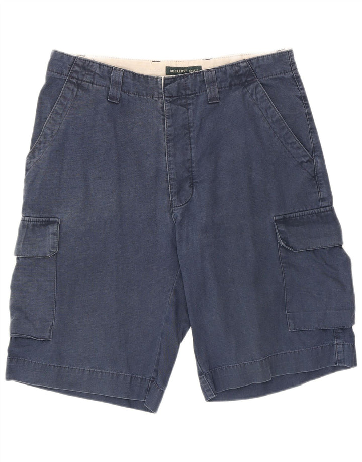 Dockers Herren Khakis Cargo Shorts W34 Große marineblaue Baumwolle