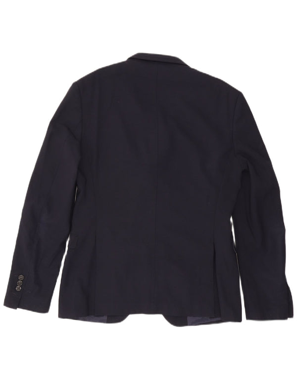 Zara Herren-Blazerjacke mit 2 Knöpfen, EU 50, mittelmarineblau, Polyester