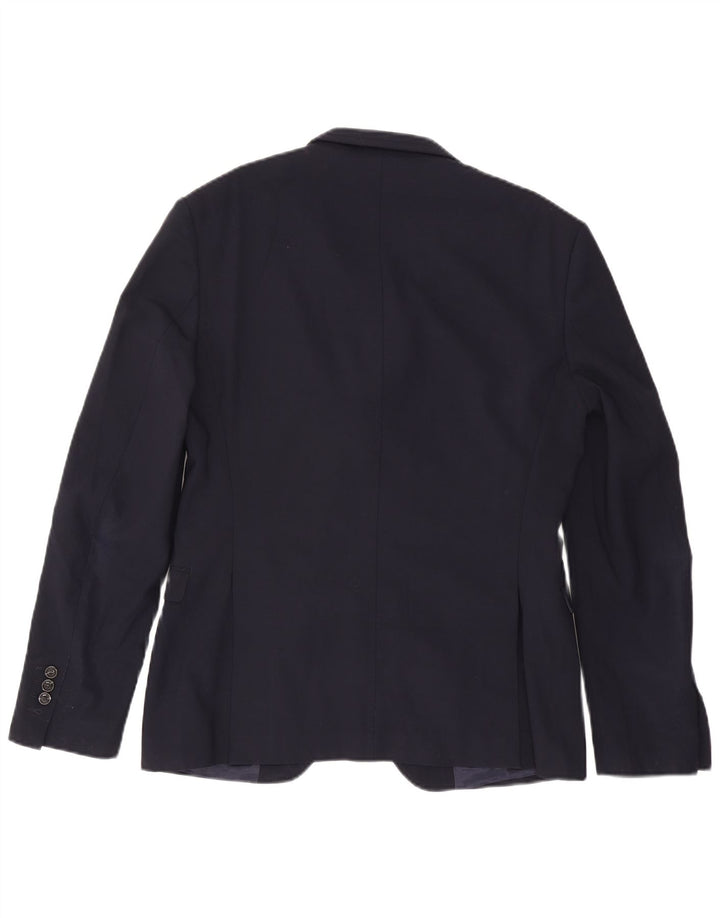 Zara Herren-Blazerjacke mit 2 Knöpfen, EU 50, mittelmarineblau, Polyester