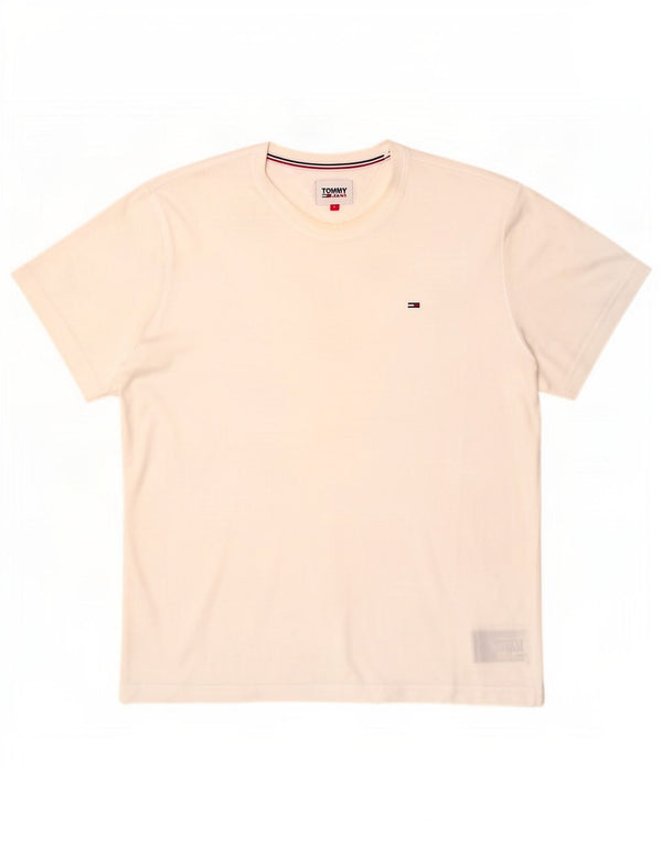Tommy Hilfiger Herren T-Shirt Top XL Weiße Baumwolle