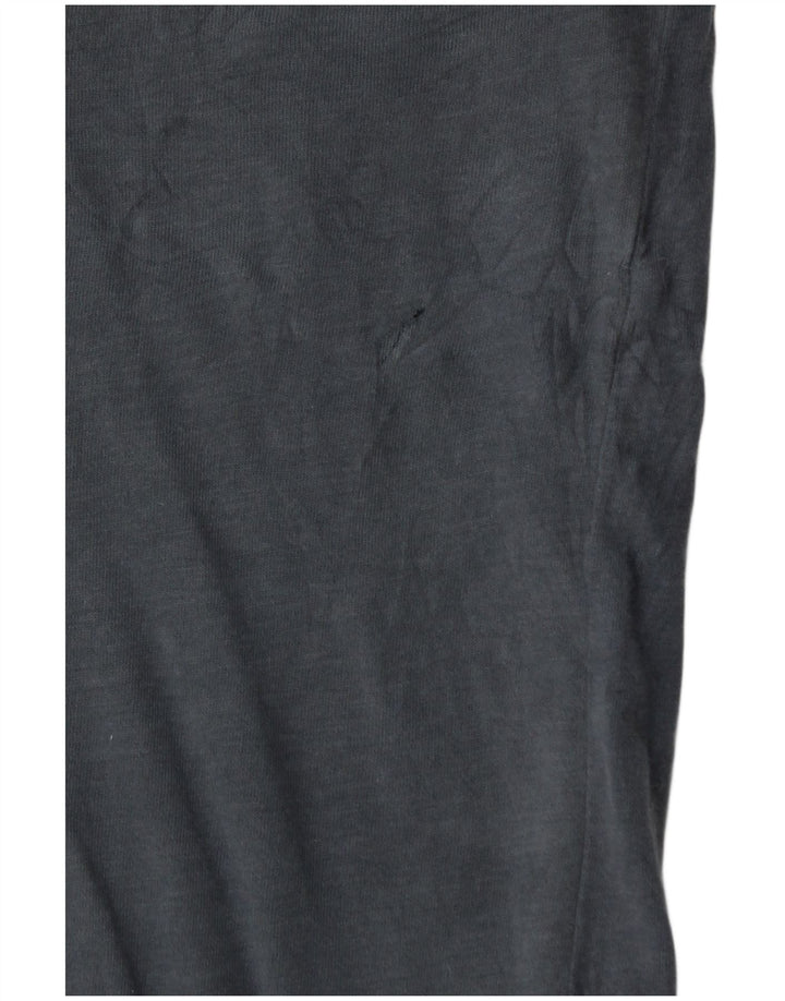ALL SAINTS Herren-Top, langärmelig, groß, graue Baumwolle