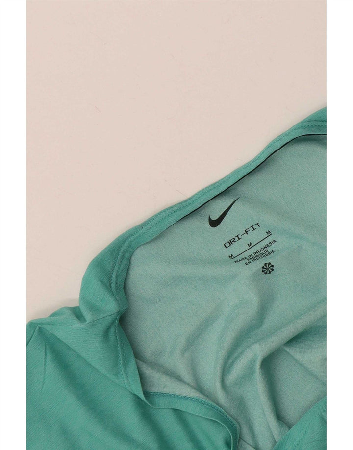 Nike Damen Dri Fit T-Shirt Top UK 14 Mittelblau