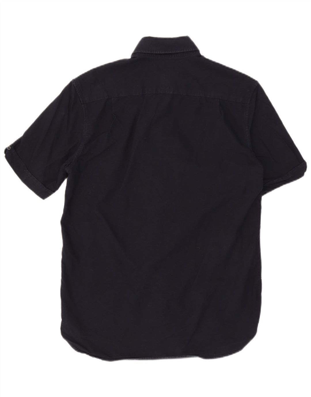 FRED PERRY Herren-Kurzarmhemd, klein, marineblau, Baumwolle