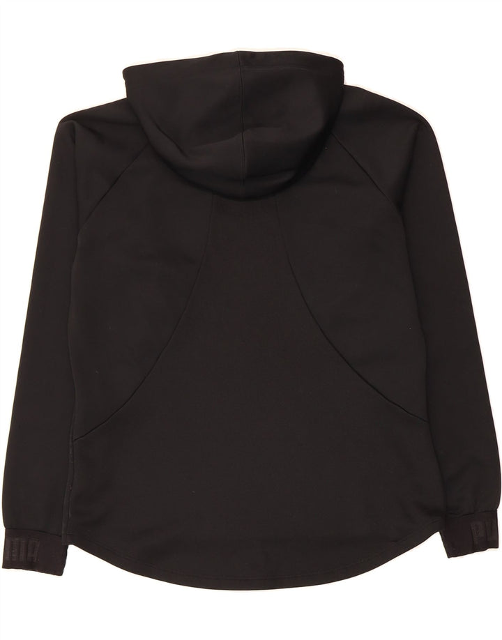 PUMA Womens Hoodie Jumper UK 14 Large Black Polyester Vintage Puma and Second-Hand Puma from Messina Hembry 