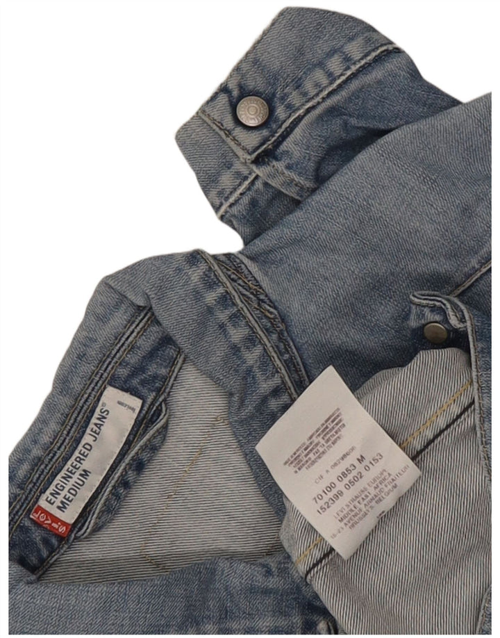 Levi's Damen Engineered Denim Jacke UK 14 Mittelblaue Baumwolle