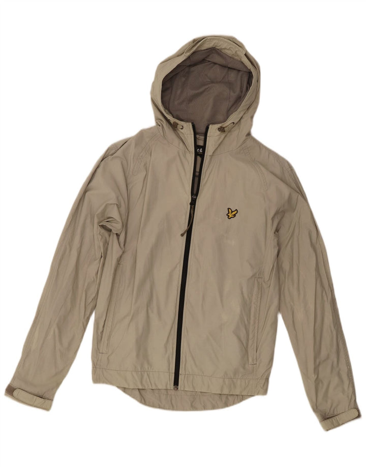 Lyle & Scott Herren-Regenjacke mit Kapuze, UK 36, Small, Beige, Nylon