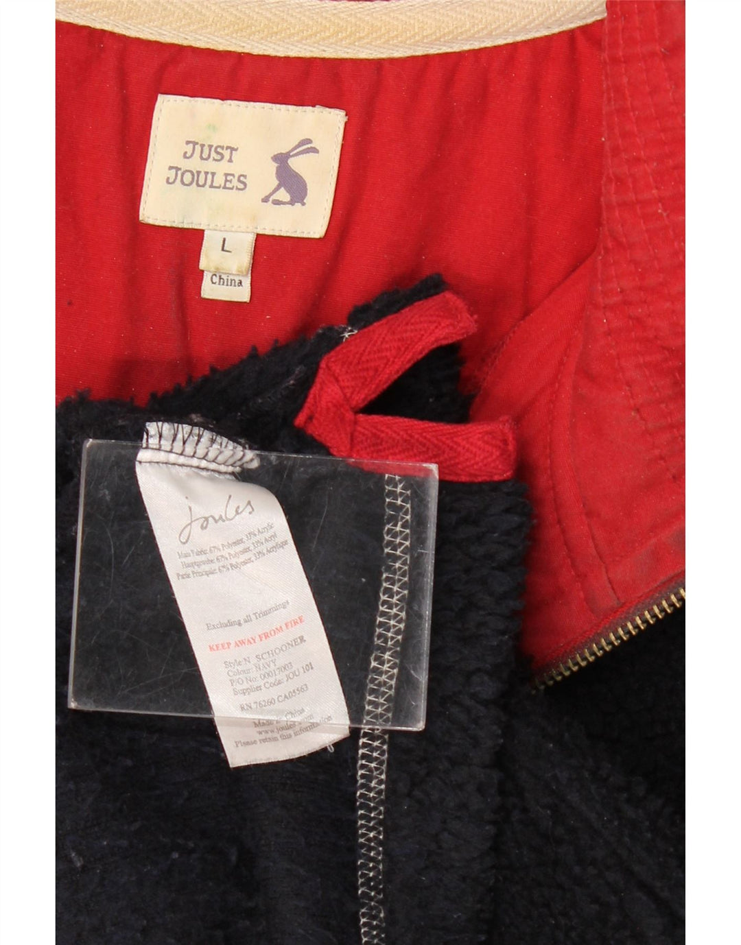 JOULES Herren-Fleecepullover mit Reißverschluss am Hals, groß, aus schwarzem Polyester