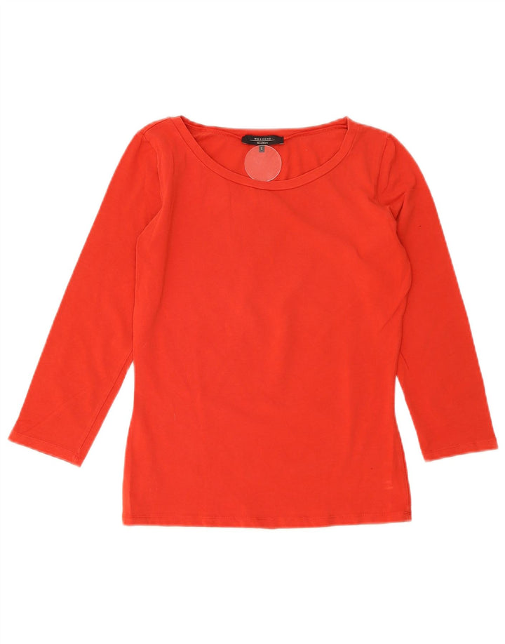 Max Mara Damen Weekend Top 3/4 Ärmel UK 10 Small Rot