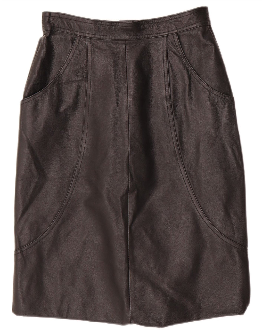 CANDA Damen Lederrock IT 36 XS W24 Schwarzes Leder