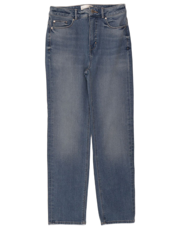 Marks & Spencer Damen Sienna Straight Jeans UK 10 Small W27 L27 Blau