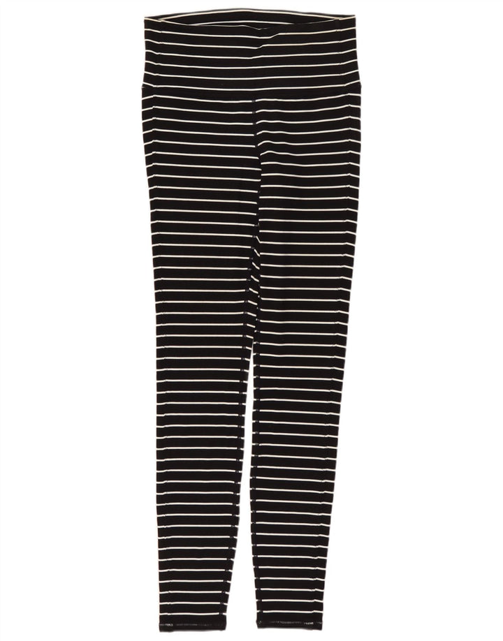 ATHLETA Damen Leggings UK 6 XS Schwarz gestreiftes Nylon